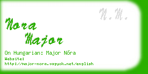 nora major business card